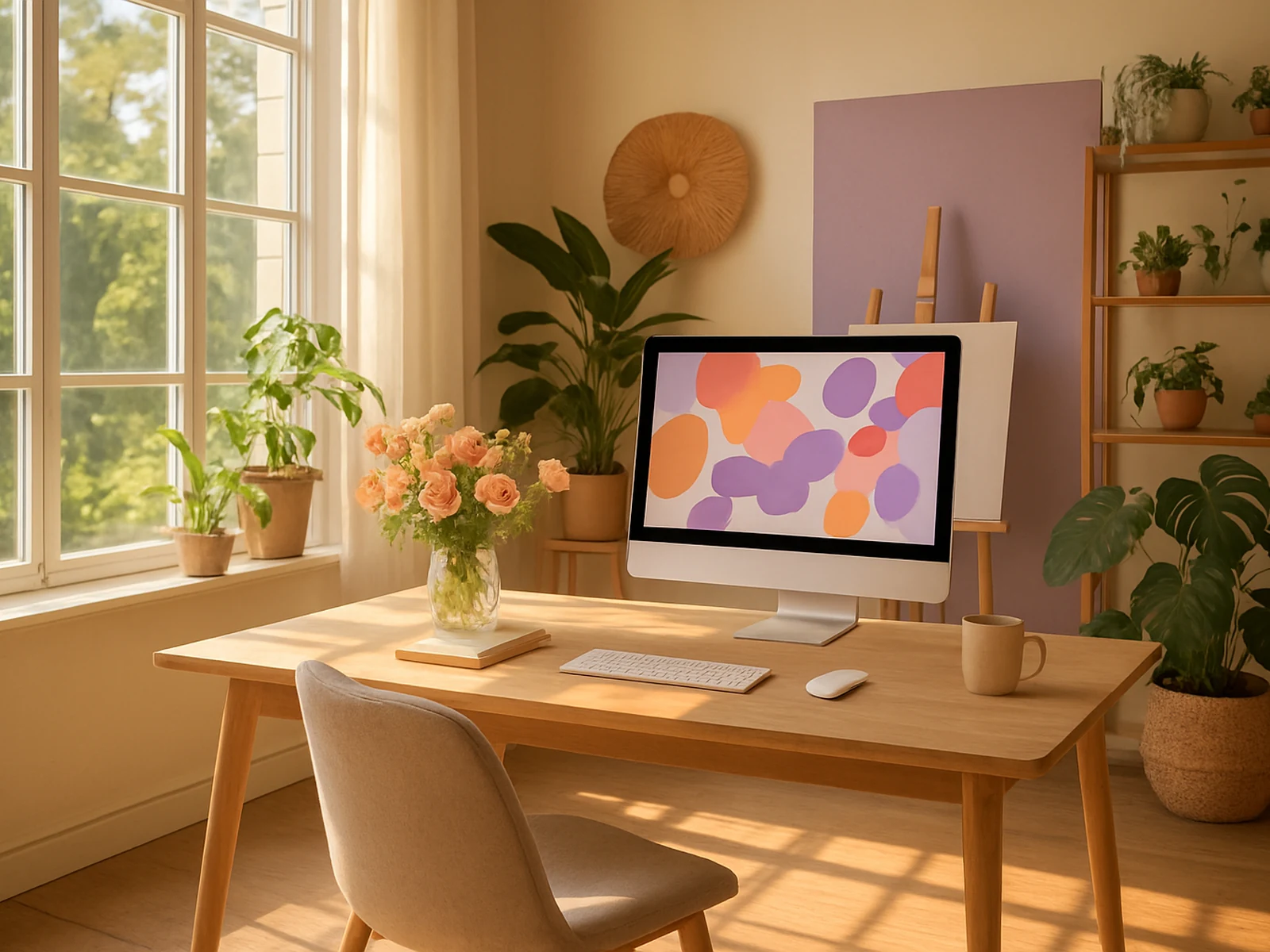 The Lilly Flower Designs studio workspace